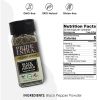 Pride of India – Black Pepper Ground – Ideal for Gourmet Dishes/ Soups/ Stews/ Rubs – Fresh & Preservatives Free – Warming Spice – Easy to Use – 1.65