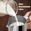 Mooye 12 oz Stainless Steel Milk Frother Maker, 350ml Milk Frother Cup Stainless Steel Espresso Cup