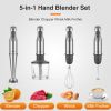 KOIOS 1100W Immersion Hand Blender, Stainless Steel Stick Blender with 12-Speed & Turbo Mode