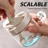 1pc Seasoning Jar With Retractable Spoon; Glass Spice Jar Seasoning Box; Seasoning Container With Lid And Spoon For Salt; Sugar And Spices; Kitchen Su