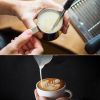 Mooye 12 oz Stainless Steel Milk Frother Maker, 350ml Milk Frother Cup Stainless Steel Espresso Cup