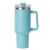 40oz large capacity tumbler, With Handle And Straw Lid