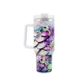Vacuum Mug 40oz Insulated Mug with Lid & Straw (Color: Multi-Color, Type: Insulated Mug)