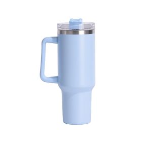 Vacuum Mug 40oz Insulated Mug with Lid & Straw (Color: Blue, Type: Insulated Mug)