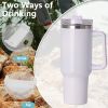 40oz large capacity tumbler With Handle And Straw Lid