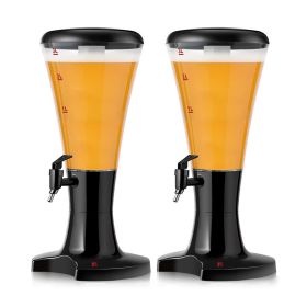 Commercial & Household Beer Tower Beverage Dispenser (Color: Black, Qty: 2Pcs)