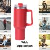 40oz large capacity tumbler, With Handle And Straw Lid