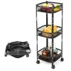 3-Tier Rotating 1-Second folding Storage Rack Metal