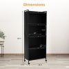 5-Tier Kitchen Baker's Rack with Flip-up PC Doors